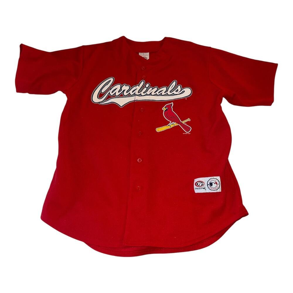 Vintage 2001 St Louis Cardinals Mark McGwire #25 True Fan MLB Jersey Size L Red